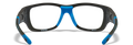 Matte Black and Lightning Electric Blue/Clear