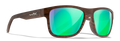 Matte Woodgrain/CAPTIVATE™ Polarized Green Mirror