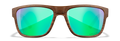 Matte Woodgrain/CAPTIVATE™ Polarized Green Mirror