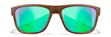 [Matte Woodgrain/CAPTIVATE™ Polarized Green Mirror]