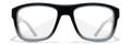 Gloss Black to Grey Fade with Black Temples/Clear