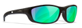 Gloss Black/CAPTIVATE™ Polarized Green Mirror