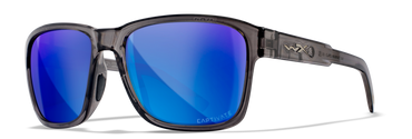 [Gloss Crystal Dark Grey - Captivate Polarized Blue Mirror]