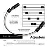 Luxe Performance Eyewear Cable Strap Grey & Black 14"