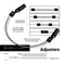 Luxe Performance Eyewear Cable Strap Grey & Black 16"