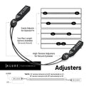 Luxe Performance Eyewear Cable Strap Black & White 14"