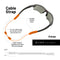 Luxe Performance Eyewear Cable Strap Orange 14"