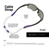 Luxe Performance Eyewear Cable Strap Purple 14"