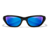 Gloss Black - Blue Polarized Mirror